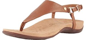 Vionic Women's Rest Kirra Backstrap Sandal - Ladies Sandals with Concealed Orthotic Arch Support Brown 8 Medium US